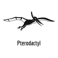 Pterodactyl icon, simple style. vector