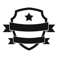 icono de insignia hipster, estilo negro simple vector