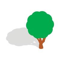 icono de árbol, estilo 3d isométrico vector