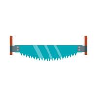 Two-man saw icon, flat style vector
