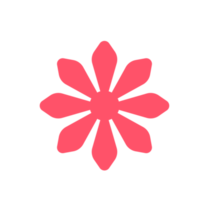 Blooming flower silhouette. Simple flowers for a beautiful decoration png