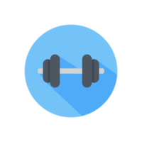 Fitness dumbbells made of steel with weights for lifting exercises to build muscle. png