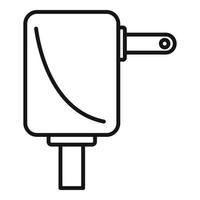 Smartphone power adapter icon, outline style vector