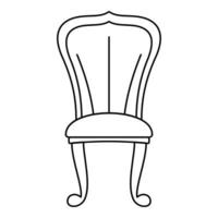 King throne icon, outline style vector