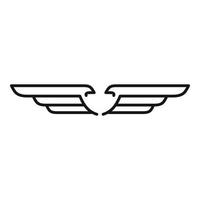 Heaven wings icon, outline style vector