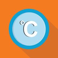 Celsius icon, flat style vector