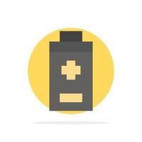 Battery Minus Plus Abstract Circle Background Flat color Icon vector