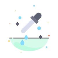 Dropper Pipette Science Abstract Flat Color Icon Template vector