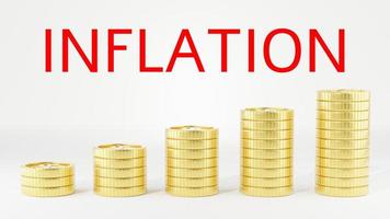 Inflation, recession, the idea for FED consider interest rate hike, world economics, and inflation control, US dollar inflation.3d rendering photo