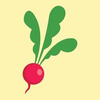 Radish icon, flat style vector