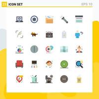 25 Creative Icons Modern Signs and Symbols of interface hiking web camping light Editable Vector Design Elements