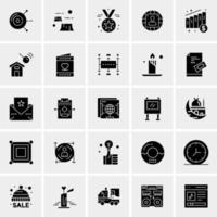 25 iconos de negocios universales vector ilustración de icono creativo para usar en proyectos relacionados con la web y dispositivos móviles