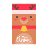 Christmas card. Santa Set Christmas Greeting Card Template. png