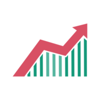 Stock chart. Digital asset investment idea. png