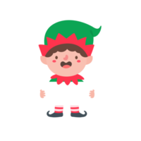 Elf character for decorating Christmas greeting cards. png