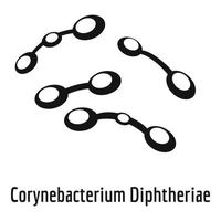 Corynebacterium diphtheriae icon, simple style. vector