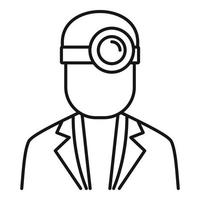 Ophthalmologist icon, outline style vector