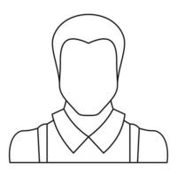 Man avatar icon vector thin line