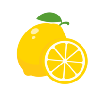 Sour yellow lemons. High vitamin lemons are cut into slices for summer lemonade. png