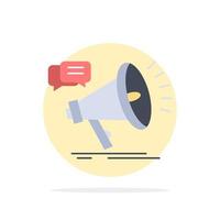 marketing megaphone announcement promo promotion Flat Color Icon Vector