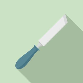 icono de artesanía de cincel, estilo plano vector