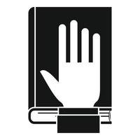 Lawyer oath icon, simple style vector