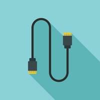 Charging vape cable icon, flat style vector