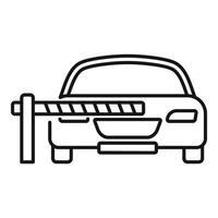 Car parking barrier icon, outline style vector