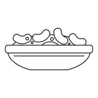 Mexican beans icon, outline style vector