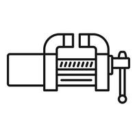 Garage vice icon, outline style vector