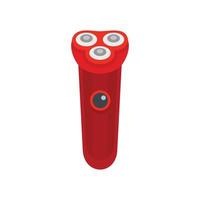 Red electric razor icon, flat style vector