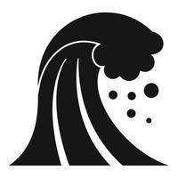 icono de tsunami de daños, estilo simple vector