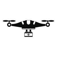 Camera drone icon, simple style vector