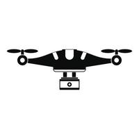 Camera drone icon, simple style vector