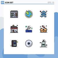 9 Creative Icons Modern Signs and Symbols of engineer day arrows money shop Editable Vector Design Elements