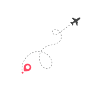 vliegtuig reisroute speld op de wereldkaart reis reisideeën png