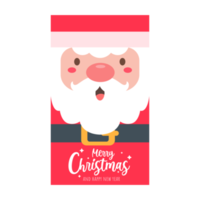 Christmas card. Santa Set Christmas Greeting Card Template. png