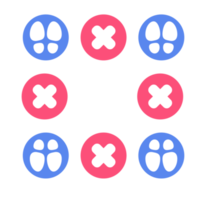 Menschen-Symbol. Sozialer Abstand zu Covid-19-Patienten, um die Ausbreitung von Krankheitserregern zu verhindern. png