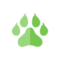 Dog and cat paws with sharp claws. cute animal footprints png