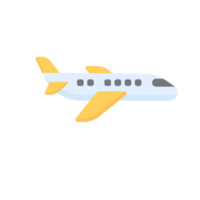 Passenger plane flying in the sky side view. travel concept png