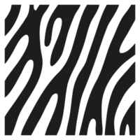 Black stripes on the skin of a zebra for decoration graphics png