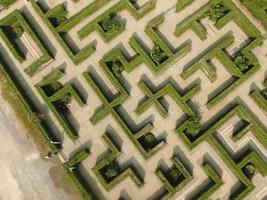 An aerial view of green maze The Secret Space in Ratchaburi, Thailand photo