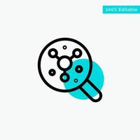 Search Atom Molecule Science turquoise highlight circle point Vector icon