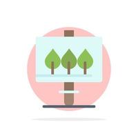 Board Sign Easter Abstract Circle Background Flat color Icon vector