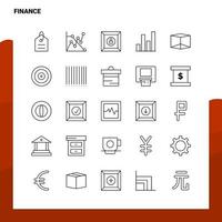 Set of Finance Line Icon set 25 Icons Vector Minimalism Style Design Black Icons Set Linear pictogram pack