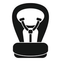 Safety baby car seat icon, simple style vector