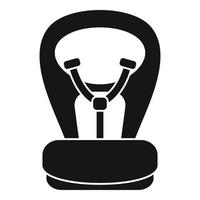 Safety baby car seat icon, simple style vector