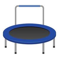 Jumping trampoline icon, realistic style vector