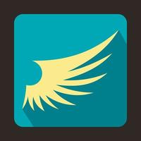 White wing icon in flat style vector