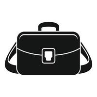 icono de bolsa de cámara, estilo simple vector